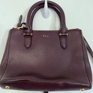LIKE NEW Lauren Ralph Lauren Oxblood Crossbody Satchel